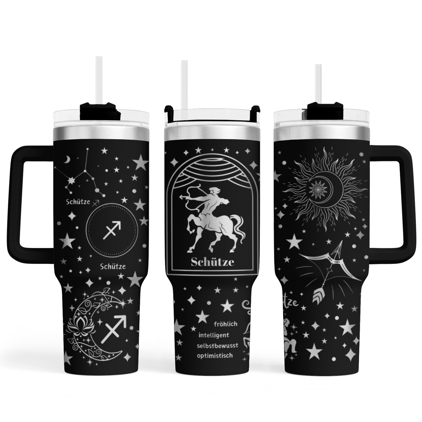 Tumbler mit Henkel "Sternzeichen Schütze"