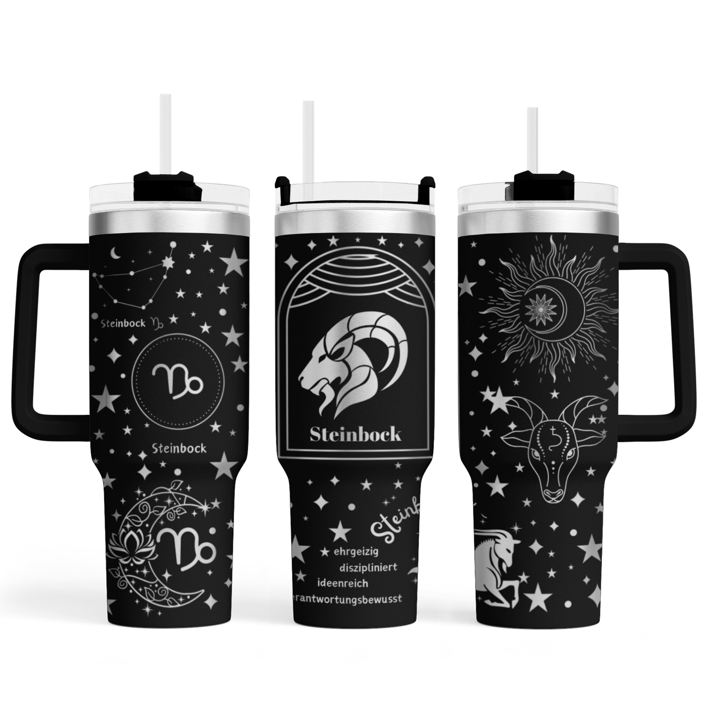 Tumbler mit Henkel "Sternzeichen Steinbock"