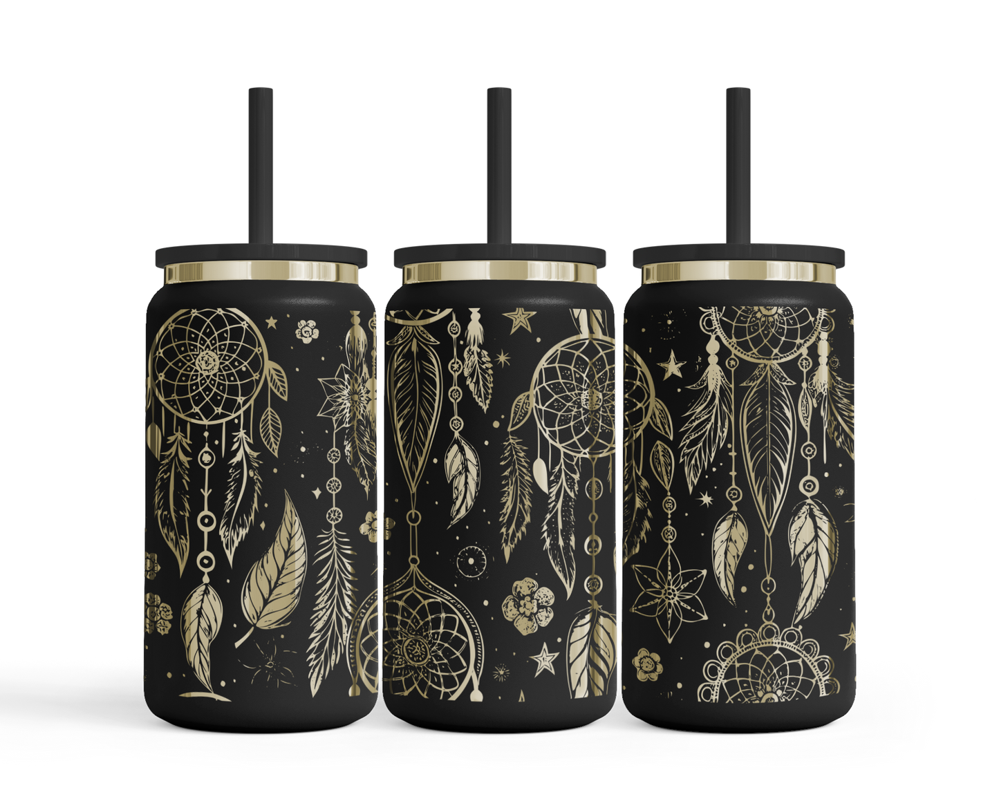 Tumbler mit Strohhalm "Traumfänger"