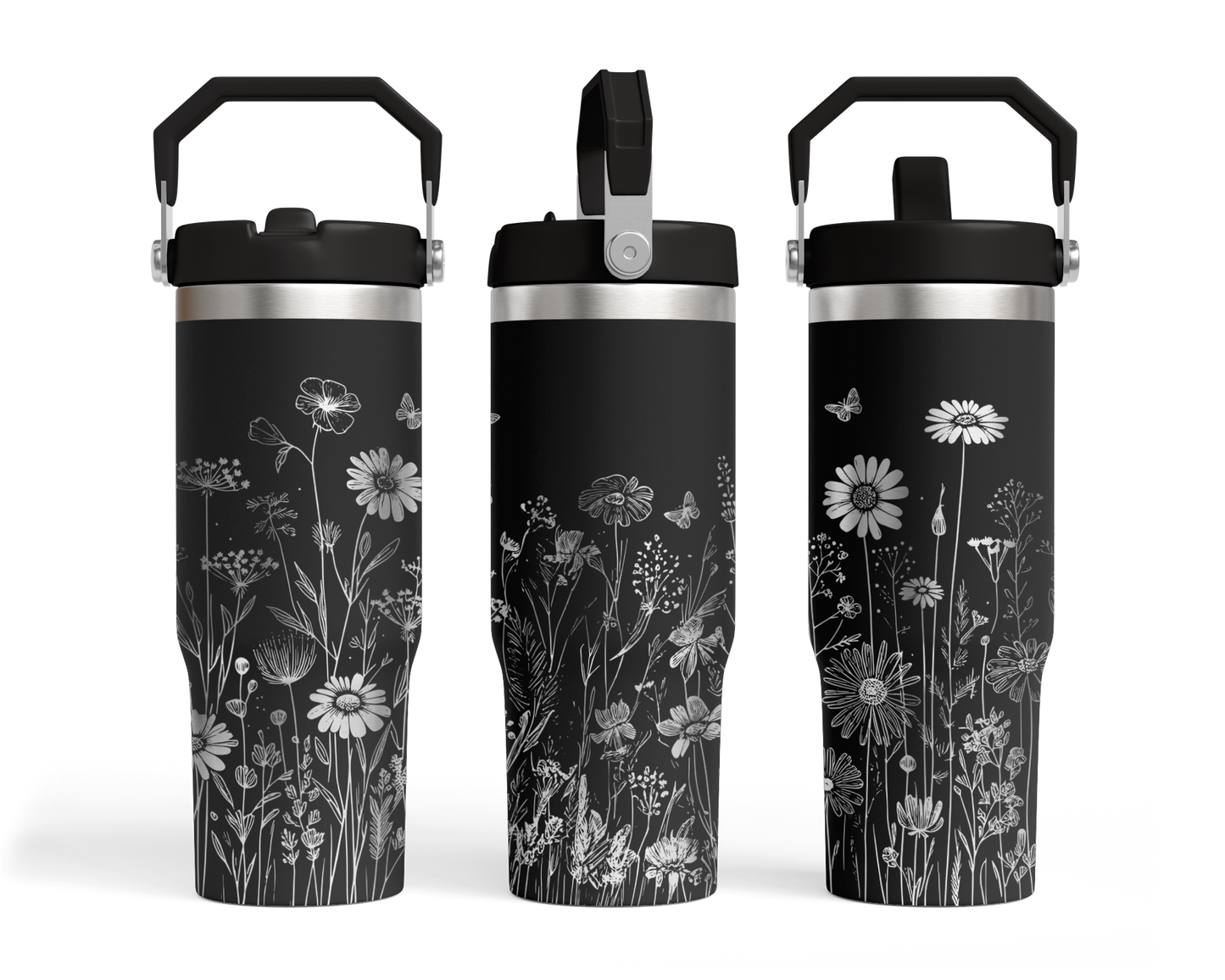 Tumbler Flip-Top "Wildblumen"