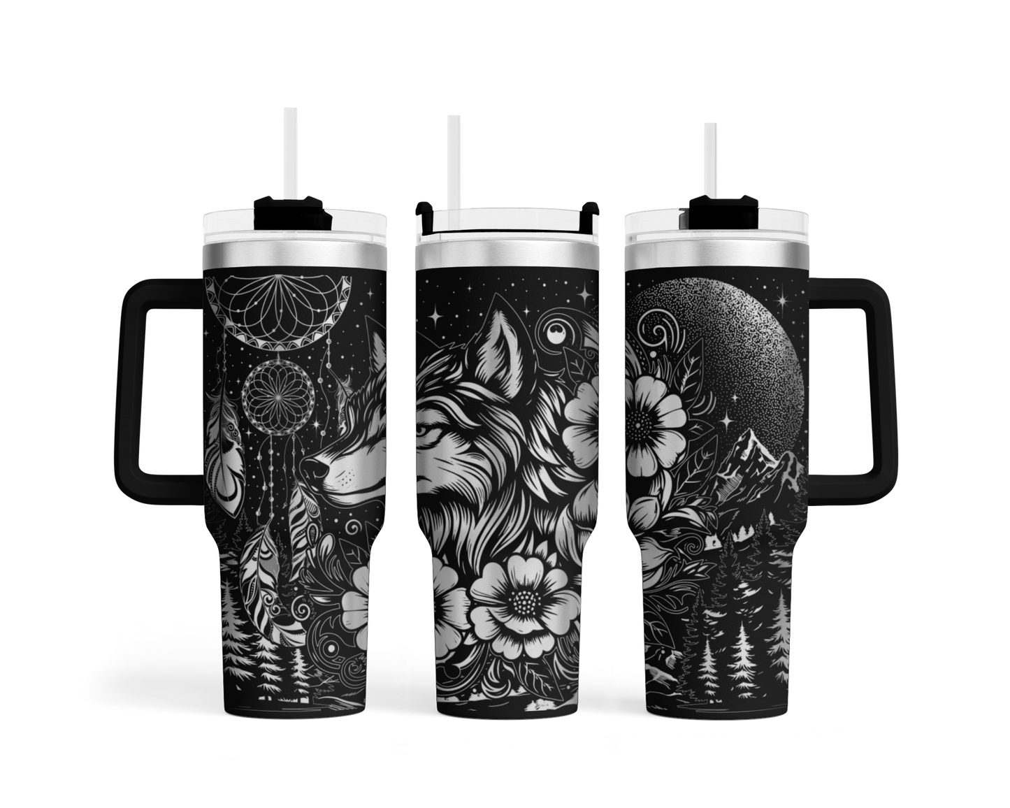 Tumbler mit Henkel "Wolf"