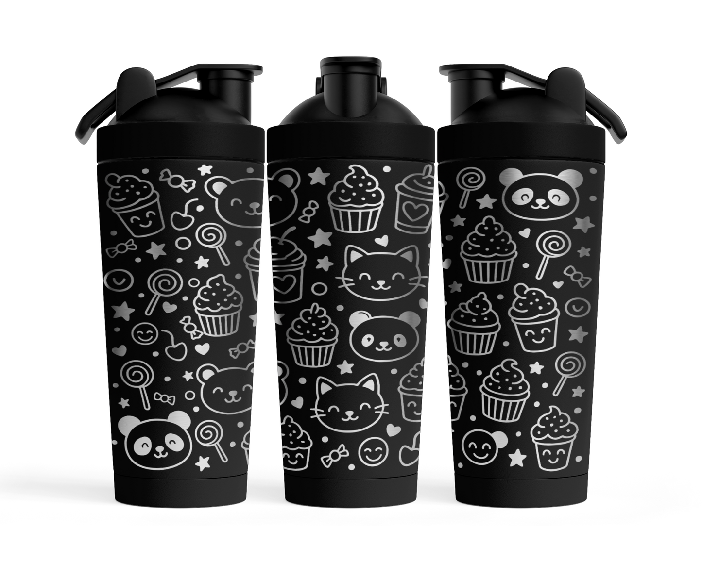 Fitness Shaker mit Gravur "Cartoon"
