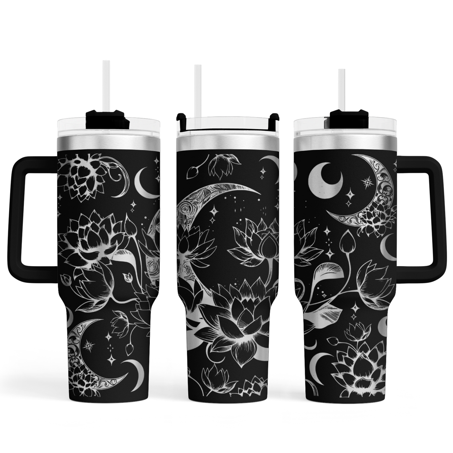 Tumbler mit Henkel "Lotus"