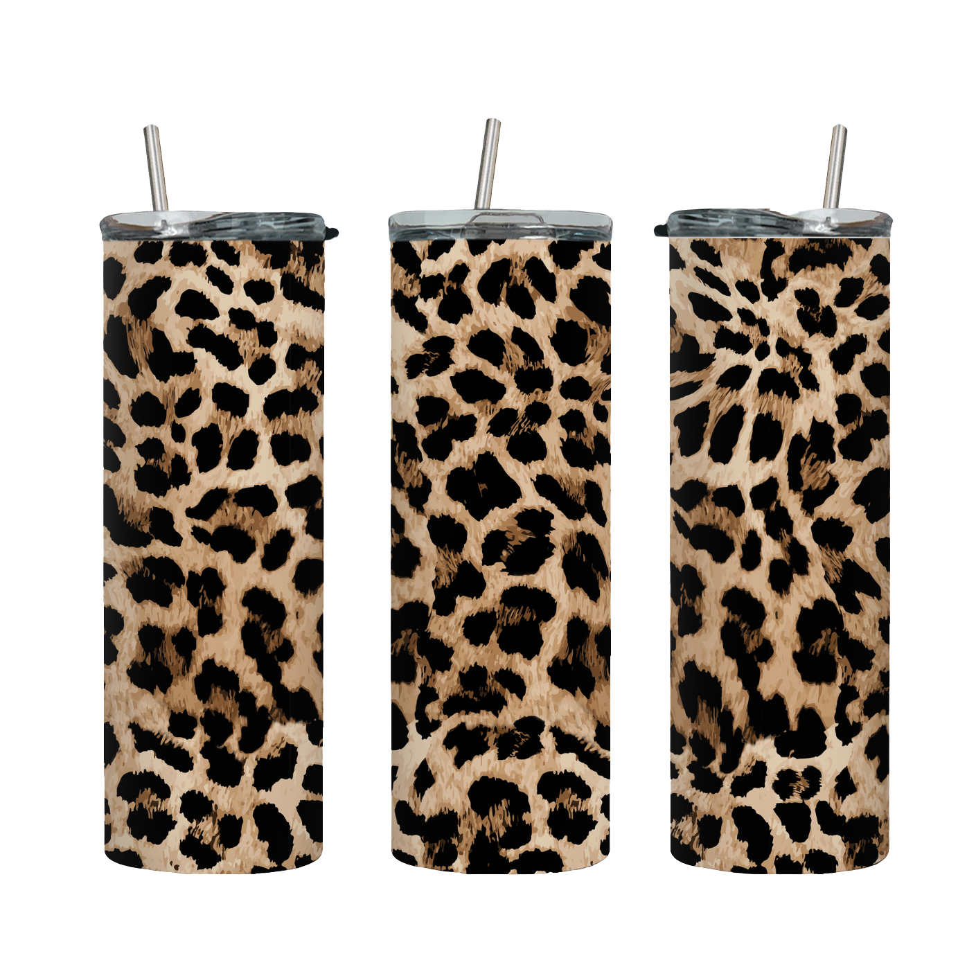 Tumbler mit Steckdeckel "Leoprint" - Emmilous