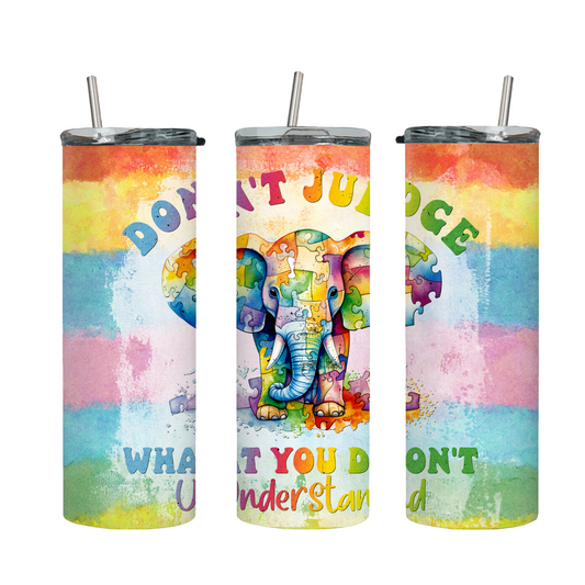 Tumbler mit Steckdeckel "Don´t judge" - Emmilous