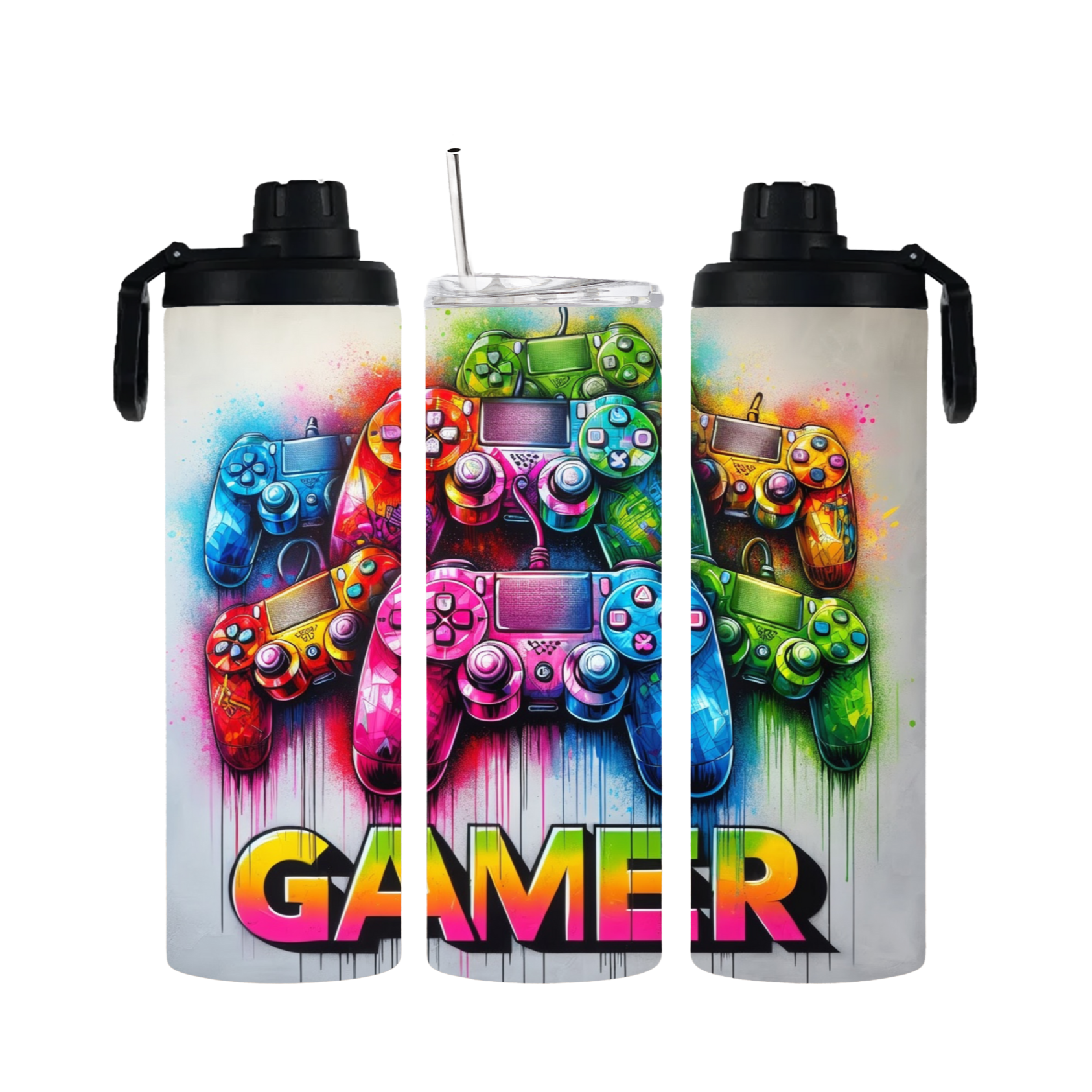 Tumbler mit Schraubverschluss "Gamer2" - Emmilous