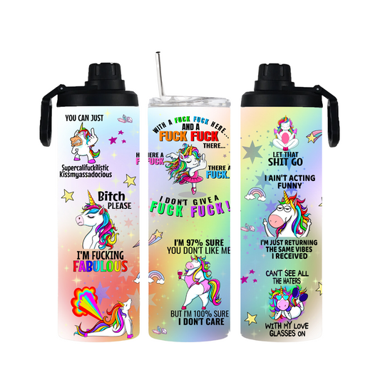 Tumbler mit Schraubverschluss "FU Einhorn" - Emmilous