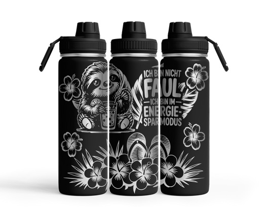 Tumbler mit Schraubverschluss (710 ml)  "Faultier Energie"
