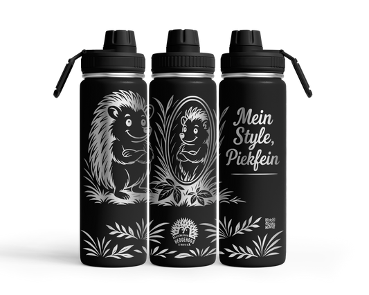 Tumbler mit Schraubverschluss (710 ml) "Igel für Rheinhessen Hedgehogs"