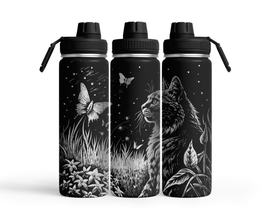Tumbler mit Schraubverschluss (710 ml) "Katze"