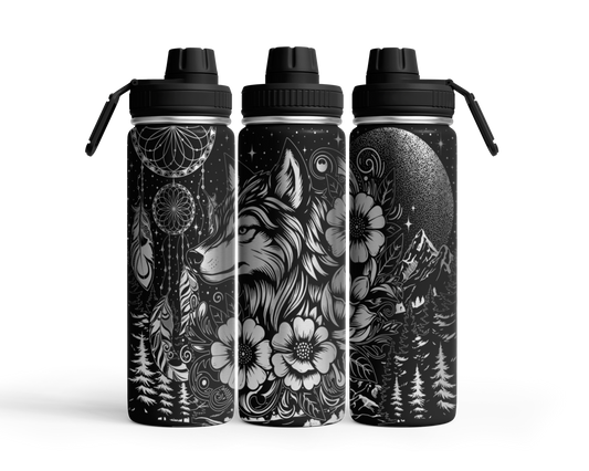 Tumbler mit Schraubverschluss (710 ml) "Wolf"