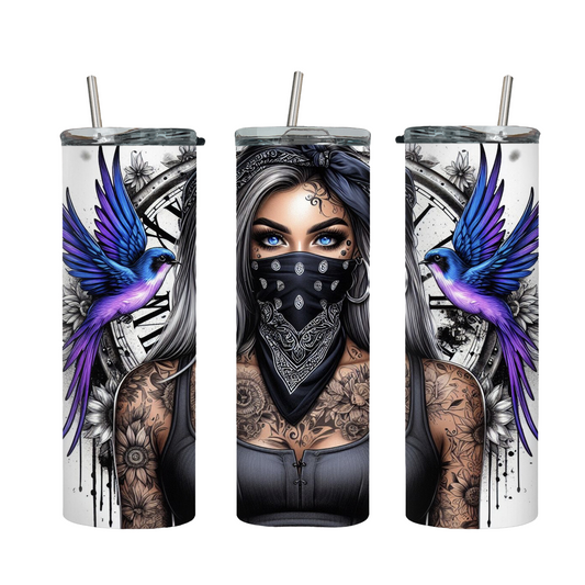 Tumbler mit Steckdeckel "Bird Girl" - Emmilous