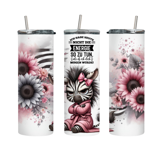 Tumbler mit Steckdeckel "Zebra" - Emmilous