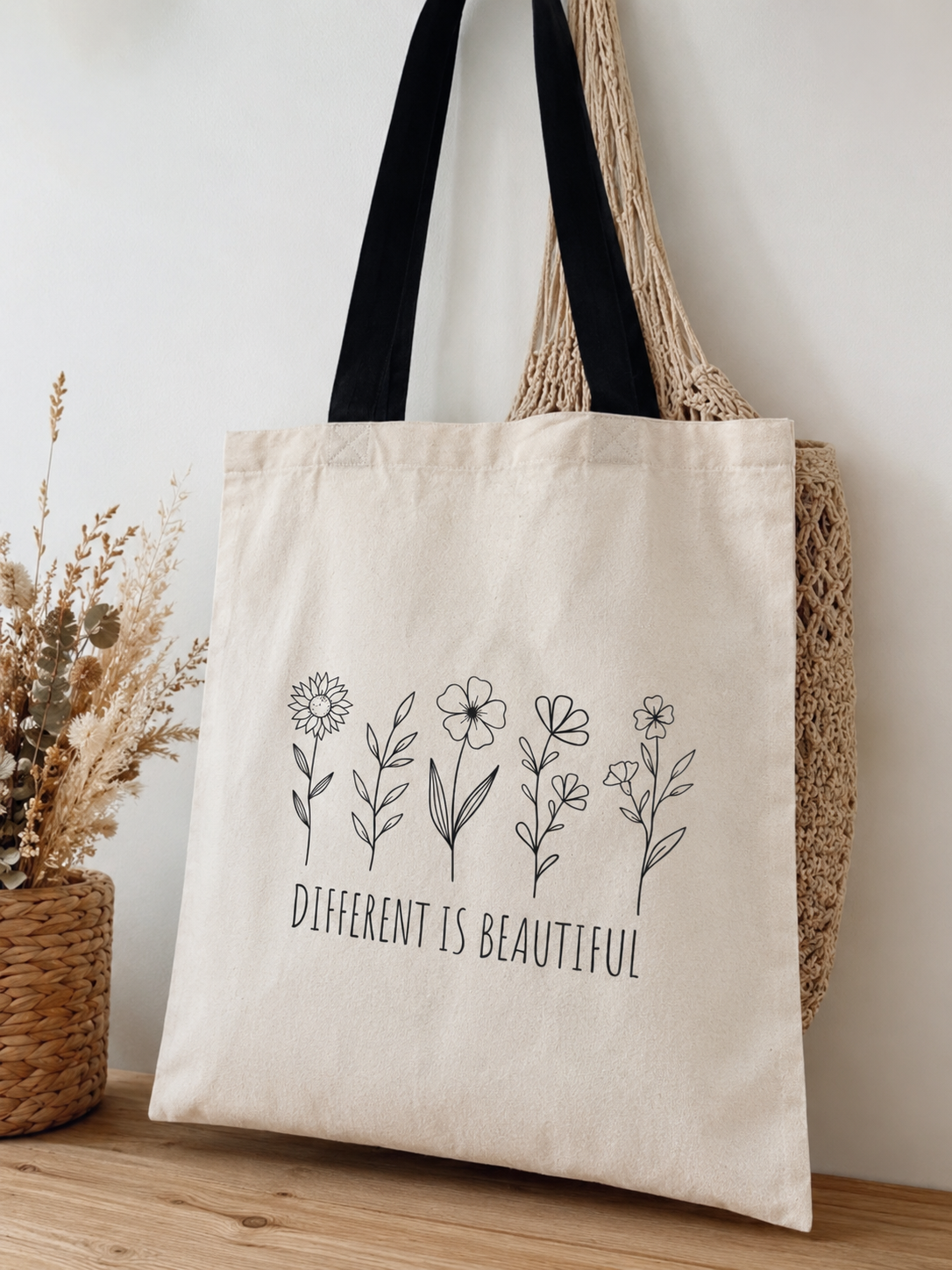 Jutebeutel „Different is Beautiful“ – 42 x 38 cm - Emmilous