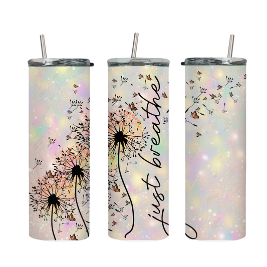 Tumbler mit Steckdeckel "Just breathe" - Emmilous