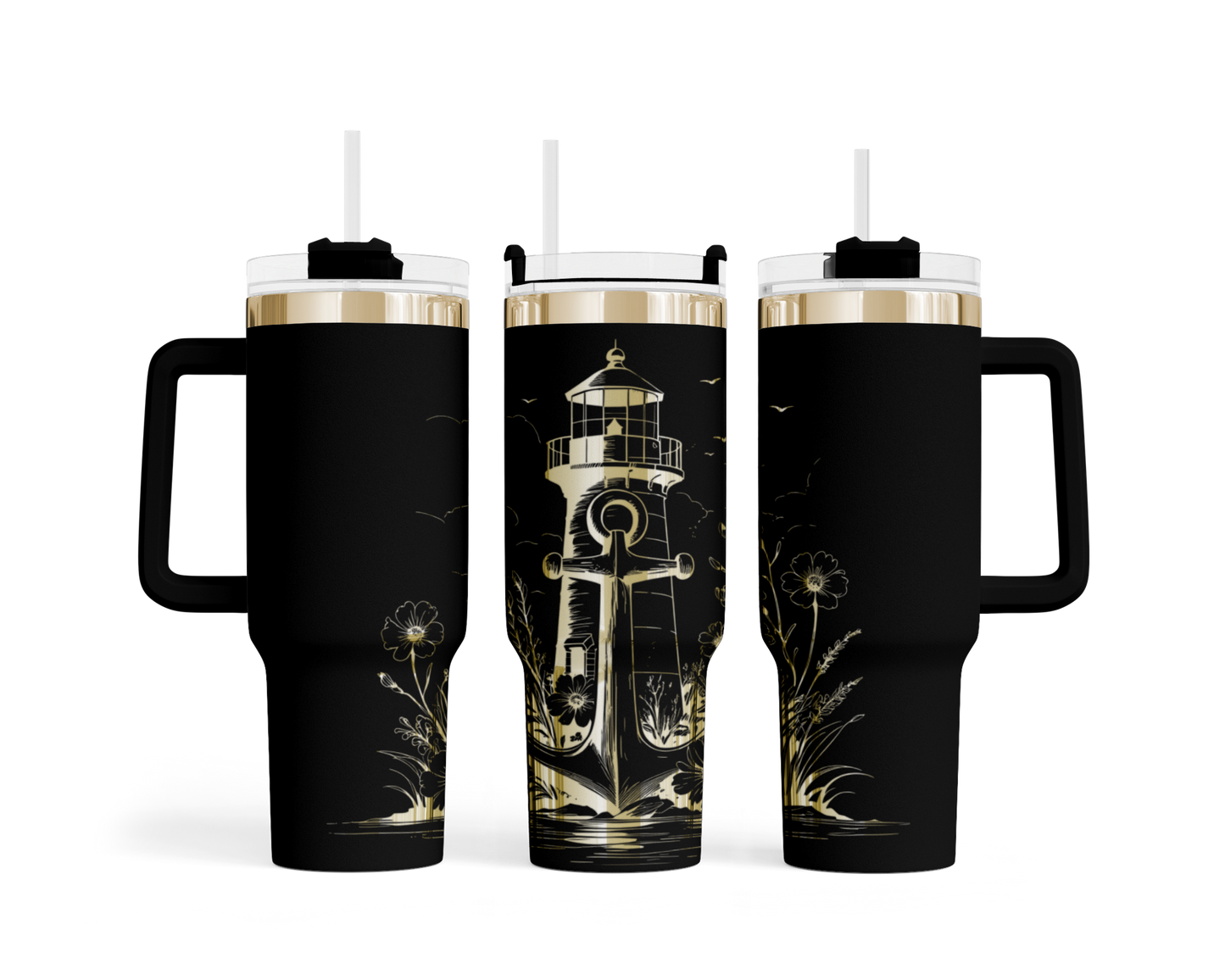 MAX-Tumbler mit Gravur "Anker mit Leuchtturm"