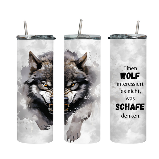 Tumbler mit Steckdeckel "Wolf" - Emmilous