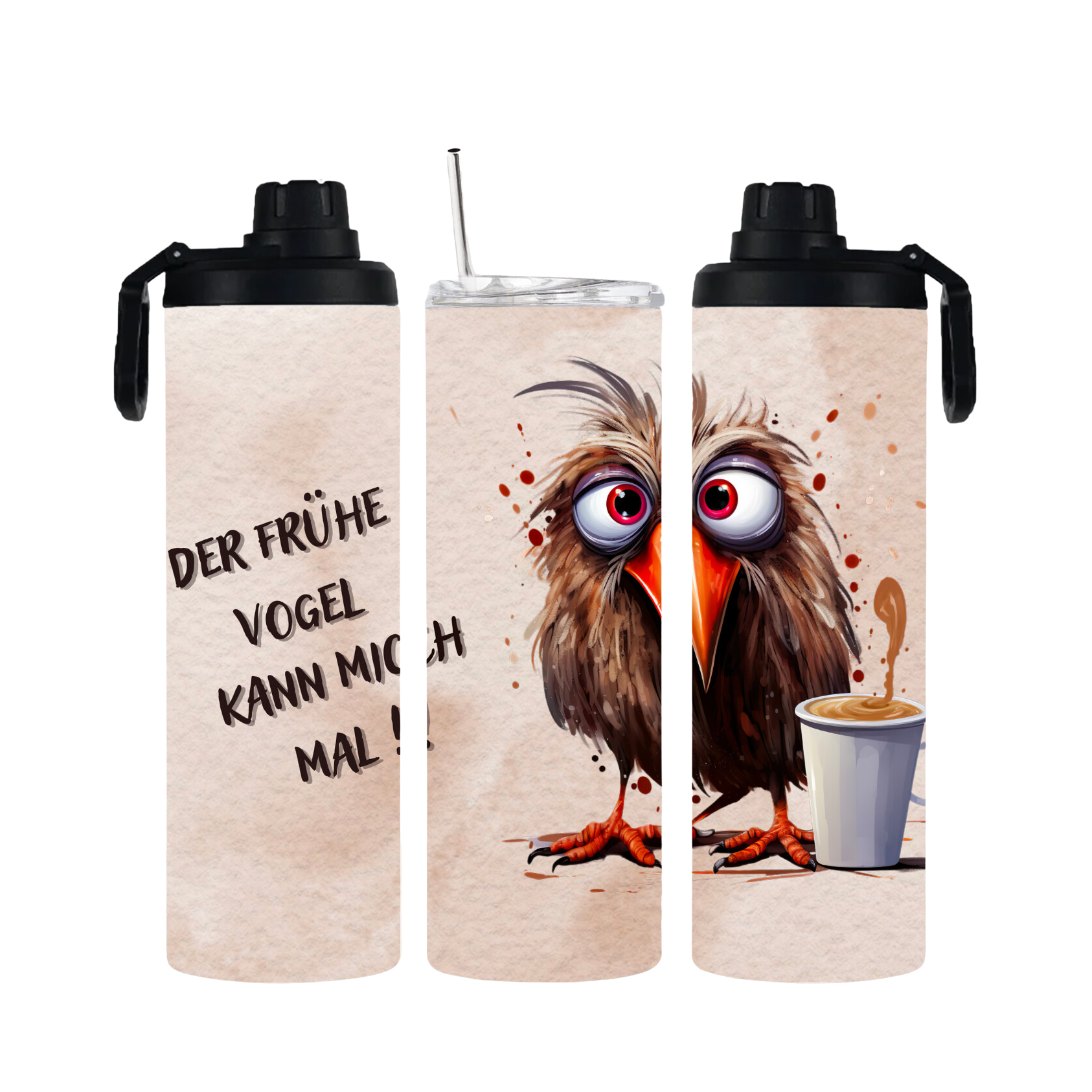 Tumbler mit Schraubverschluss "Vogel" - Emmilous