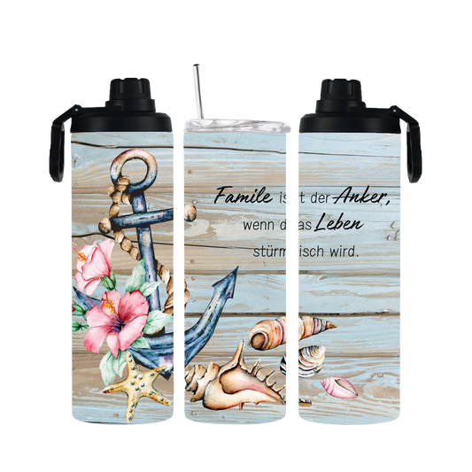 Tumbler mit Schraubverschluss "Anker Familie" - Emmilous