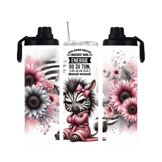 Tumbler mit Schraubverschluss "Zebra" - Emmilous