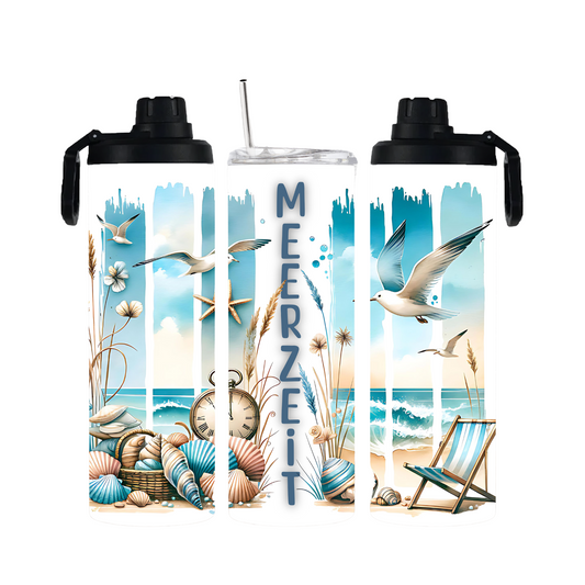 Tumbler mit Schraubverschluss "Meerzeit"
