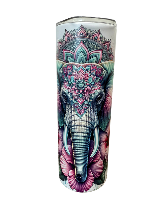Matt-Tumbler "Mandala-Elefant"