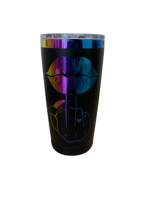 Tumbler mit Gravur (590ml) "Mittelfinger-Modus"