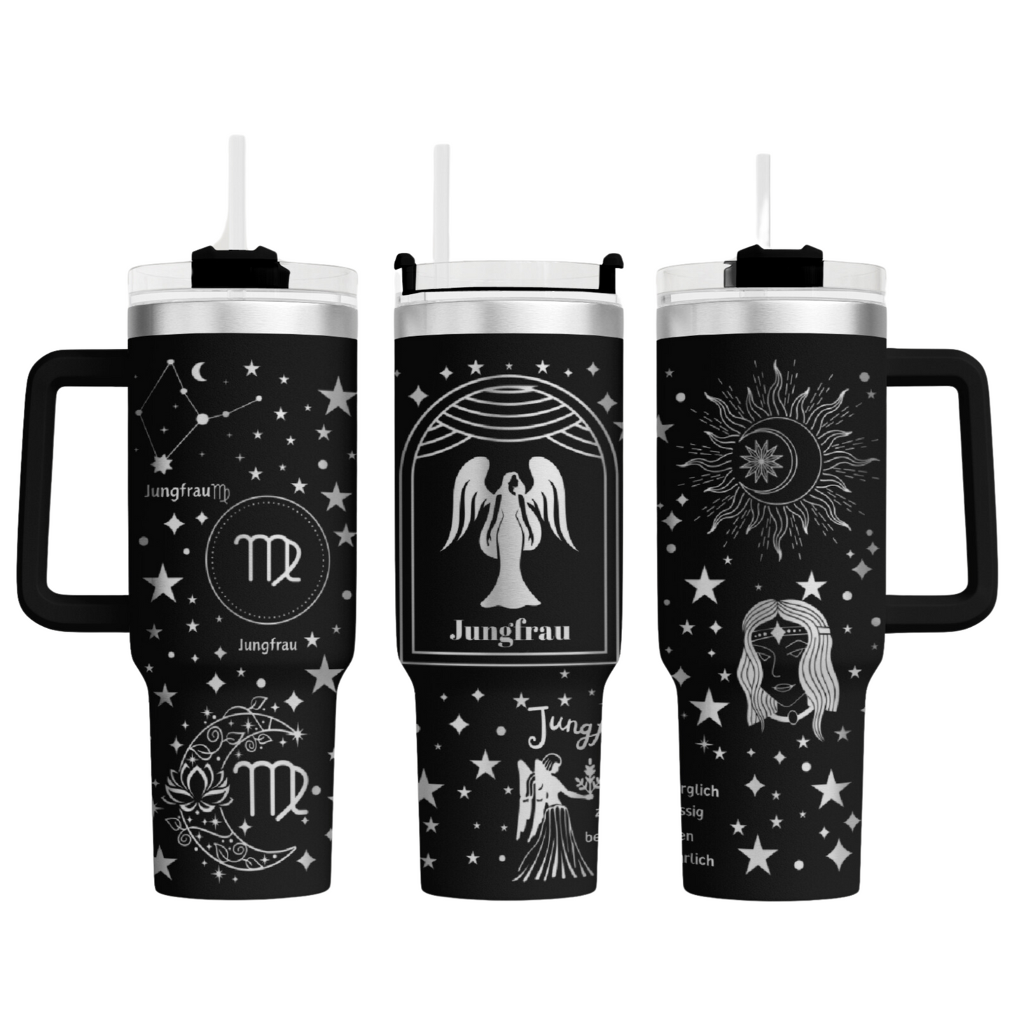 Tumbler mit Henkel "Sternzeichen Jungfrau"
