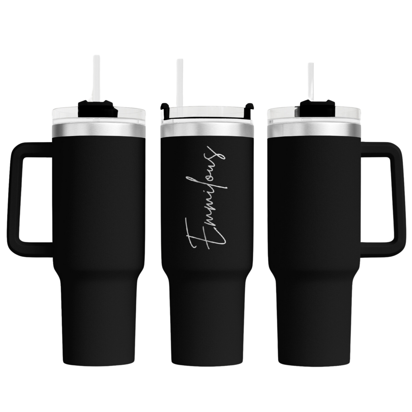 Tumbler mit Henkel und Namensgravur - Emmilous