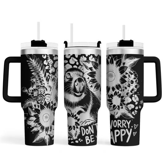 MAX-Tumbler mit Gravur "Don´t worry be Cappy" - Emmilous