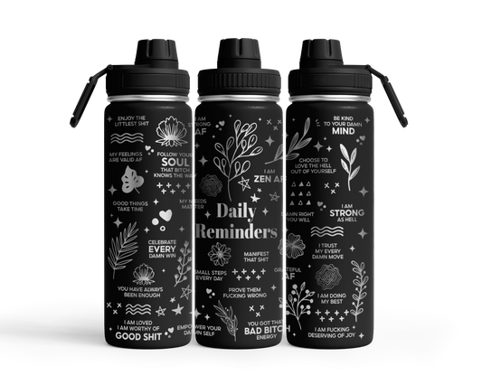 Tumbler mit Schraubverschluss (710 ml) "Daily Reminders"
