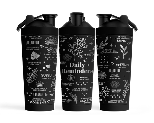Fitness Shaker mit Gravur "Daily Reminders"