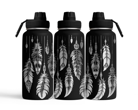 Tumbler mit Schraubverschluss (950ml) "Federn"