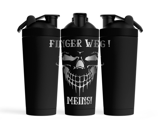 Fitness Shaker mit Gravur "Finger Weg"