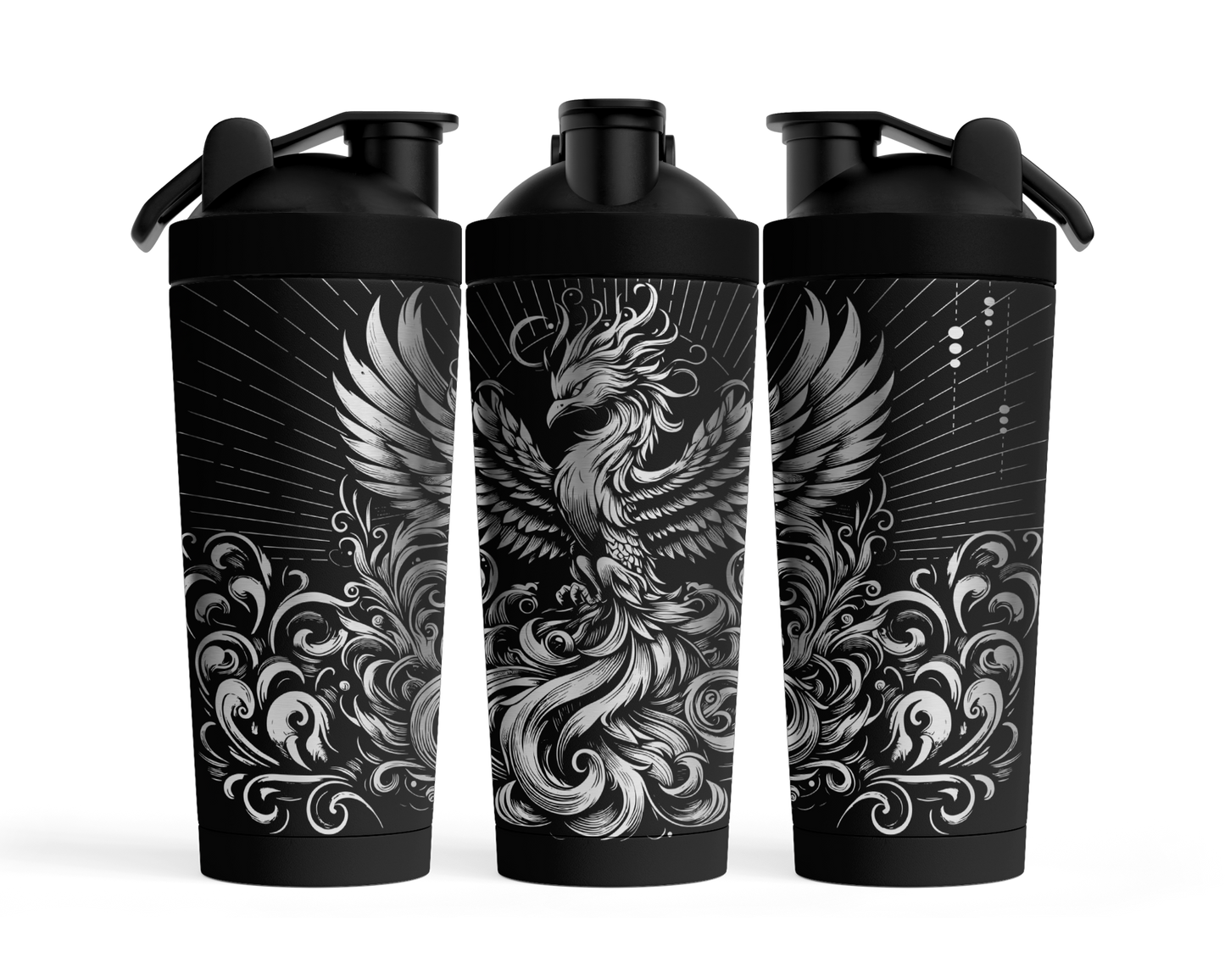 Fitness Shaker mit Gravur "Phönix"
