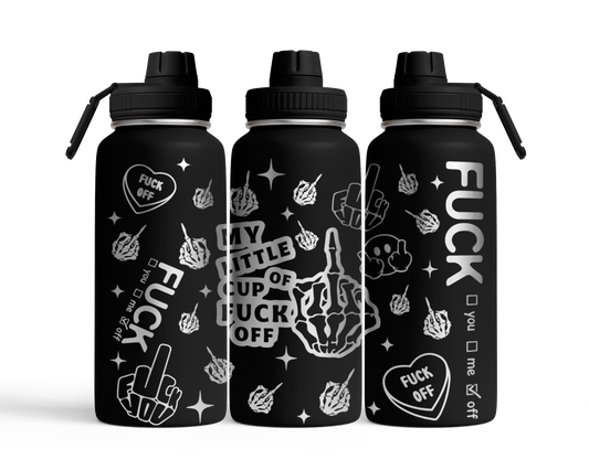 Tumbler mit Schraubverschluss (950ml) "Fuck"