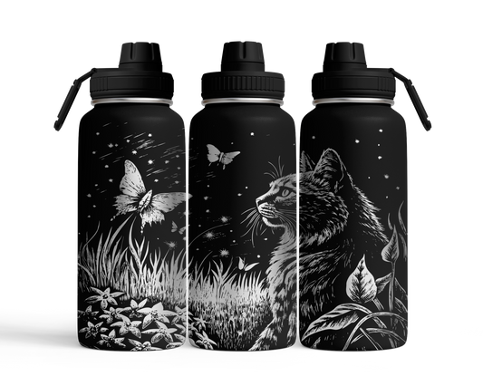Tumbler mit Schraubverschluss (950ml) "Katze"