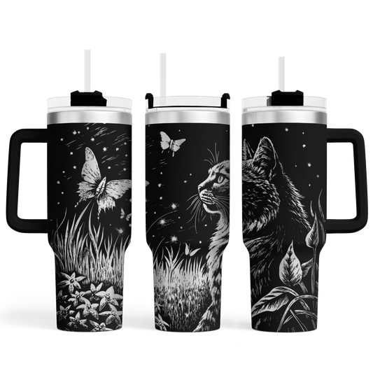 Tumbler mit Henkel "Katze"