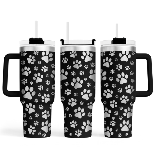 Tumbler mit Henkel "Pfoten"