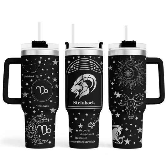 Tumbler mit Henkel "Sternzeichen Steinbock"