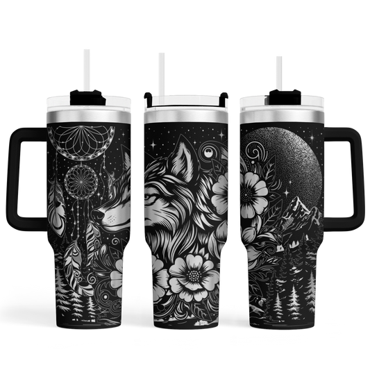 MAX-Tumbler mit Gravur "Wolf"