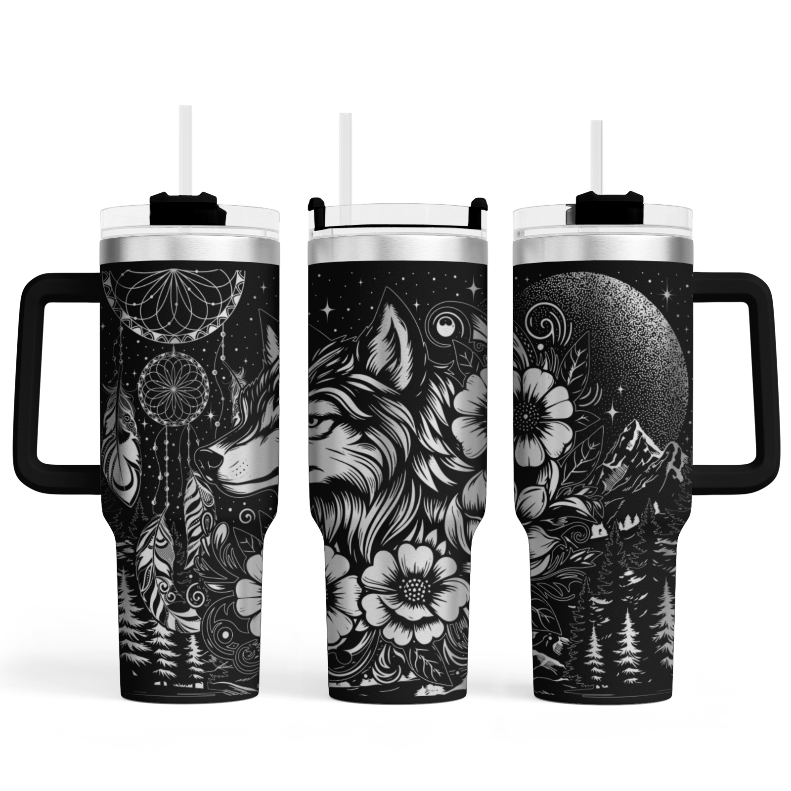 MAX-Tumbler mit Gravur "Wolf" - Emmilous