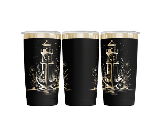 Tumbler (590ml) "Anker mit Leuchturm"