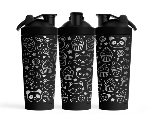 Fitness Shaker mit Gravur "Cartoon"